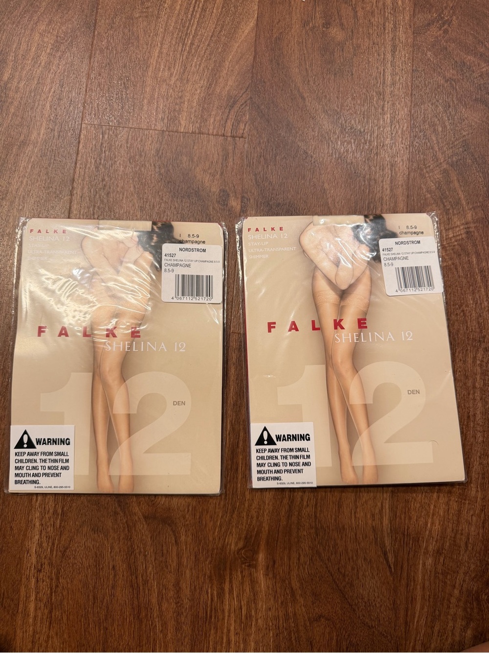 NWT Set of 2 Falke Shelina 12 Sheer Tights - Champagne